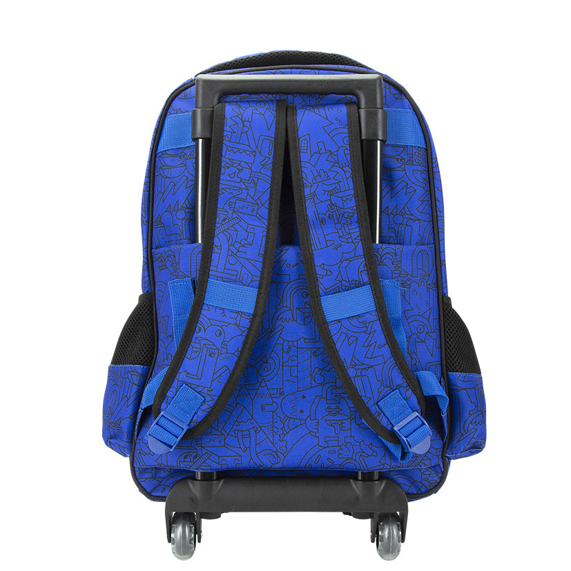 Blue Illi MashUp Large Trolley Backpack