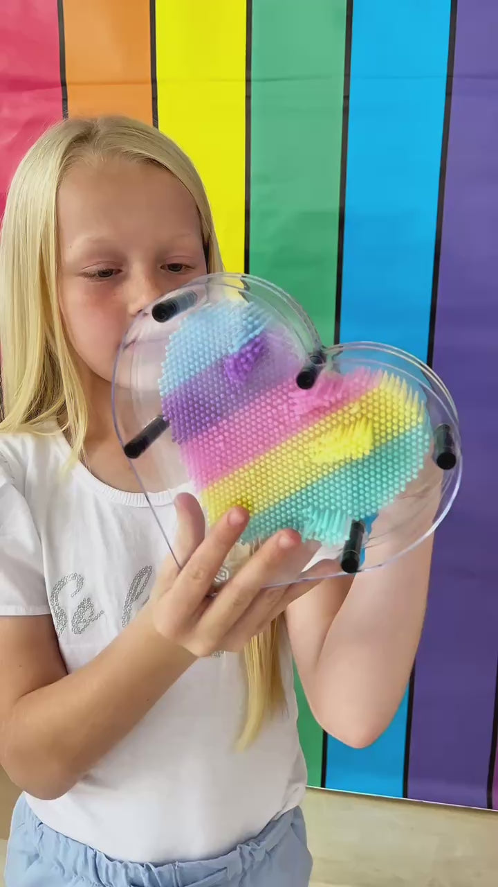 Heart Rainbow Pin Art