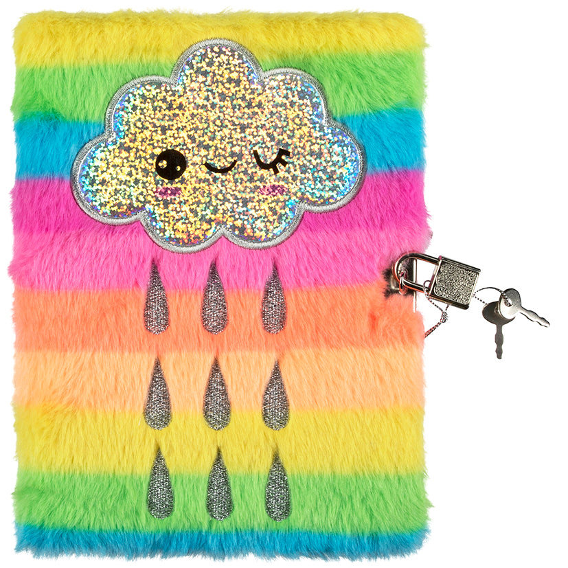 Fluffy Cloud Lockable Journal