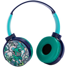 Load image into Gallery viewer, Green Graffiti Bluetooth Headphones
