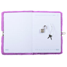 Load image into Gallery viewer, Purple Crown Fluffy Lockable Journal
