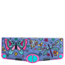 Load image into Gallery viewer, Purple Flutterby Press&amp;Pop Pencil Case
