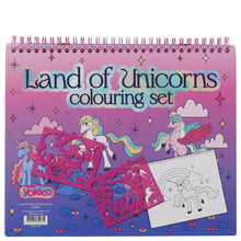 Load image into Gallery viewer, Land of Unicorns Colouring Set