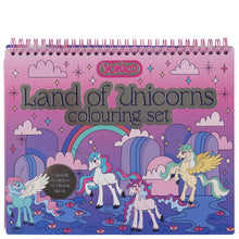 Load image into Gallery viewer, Land of Unicorns Colouring Set