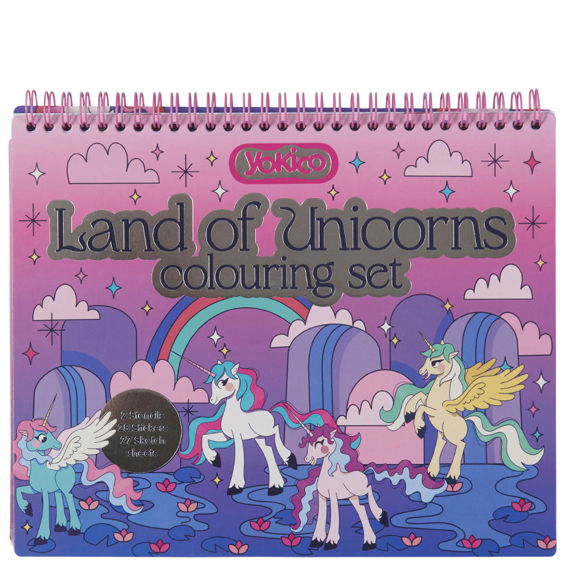 Land of Unicorns Colouring Set
