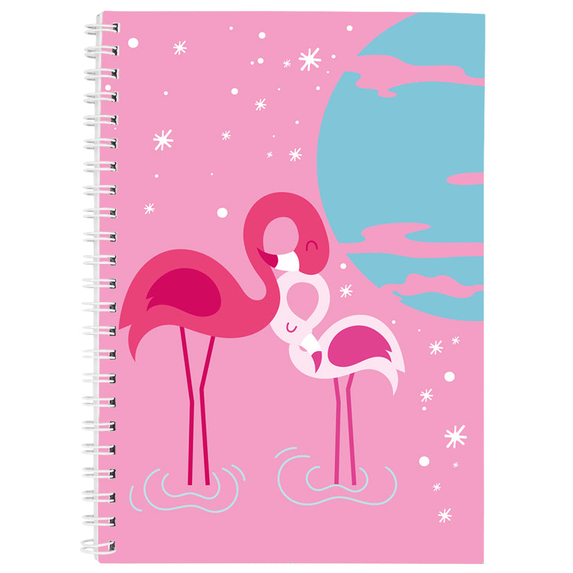 Flamingo Camo A4 Spiral Notebook