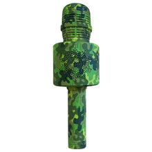 Load image into Gallery viewer, Green Camo Karaoke Bluetooth Karaoke Microphone
