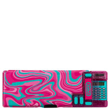 Load image into Gallery viewer, Pink Marley Swirl Press&amp;Pop Pencil Case
