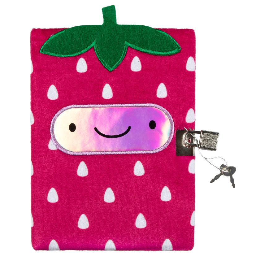 Strawberry Fluffy Lockable Journal