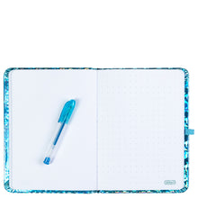 Load image into Gallery viewer, Blue Sparkle PU Gel Pen Pocket Journal
