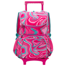 Load image into Gallery viewer, Pink Marley Swirl Removable Trolley Backpack
