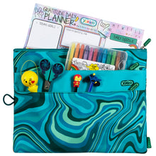 Load image into Gallery viewer, Green Marley Swirl X-Large Pencil Case
