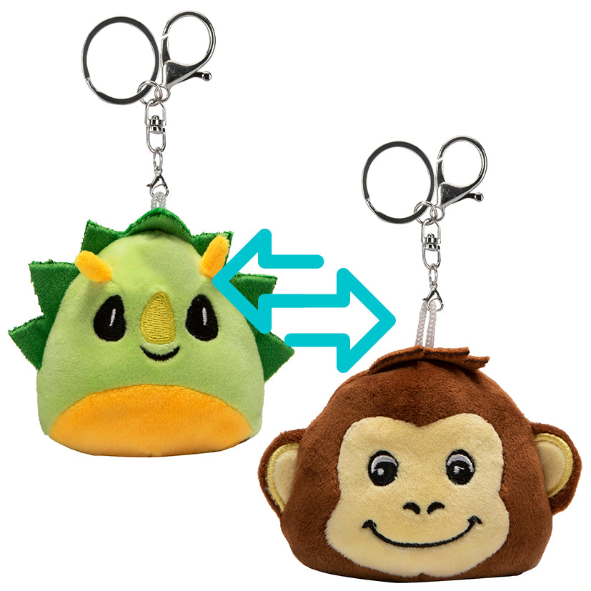 Reversible Plushie Keychain - Dino