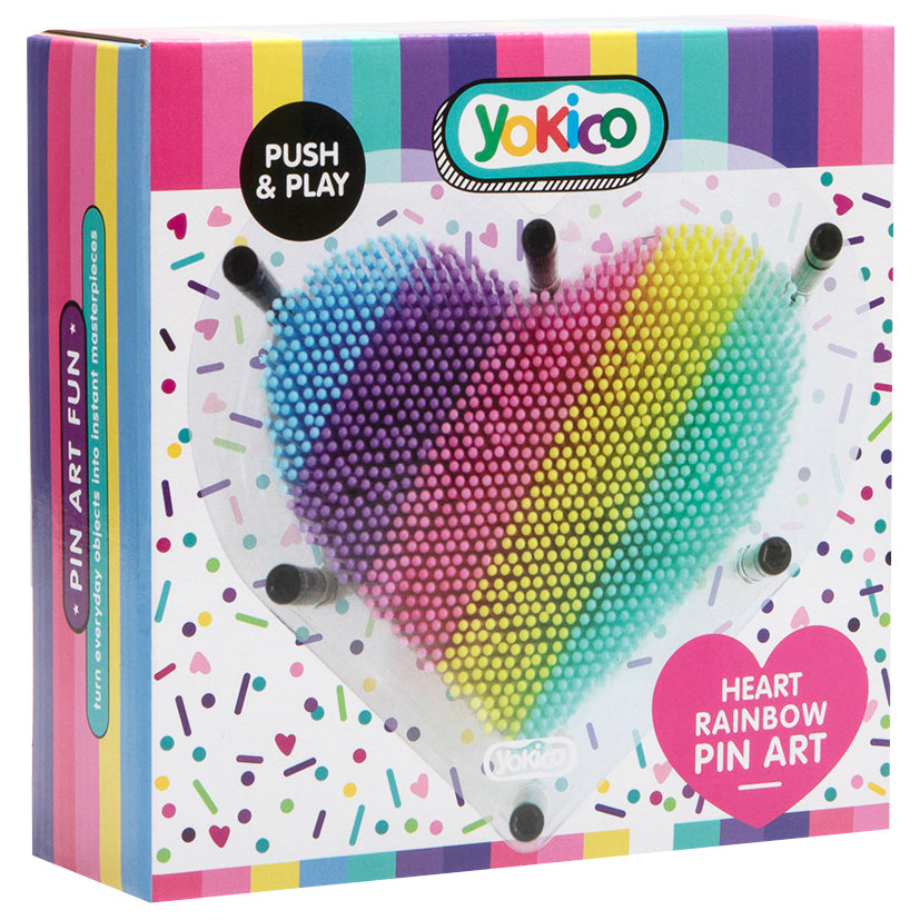 Heart Rainbow Pin Art
