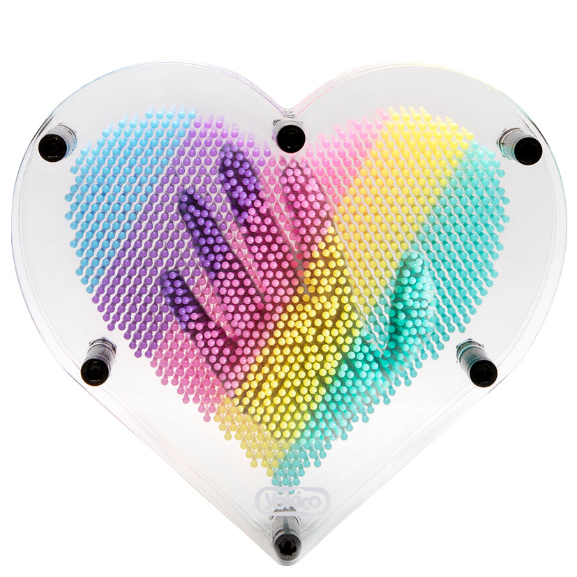 Heart Rainbow Pin Art