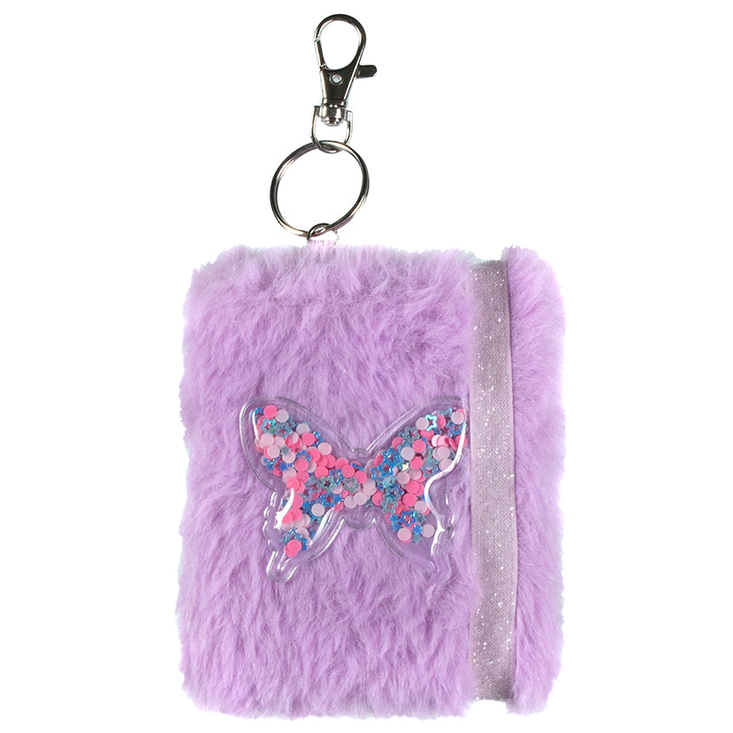 Butterfly Fluffy Mini-Notebook Keychain – Yokico