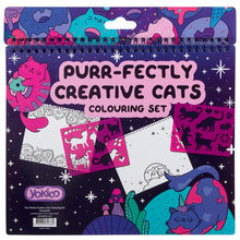 Load image into Gallery viewer, Purr-fectly Creative Cats Colouring Set
