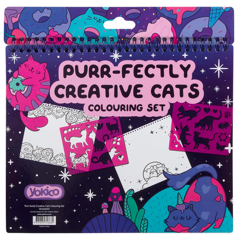 Purr-fectly Creative Cats Colouring Set