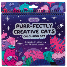 Load image into Gallery viewer, Purr-fectly Creative Cats Colouring Set
