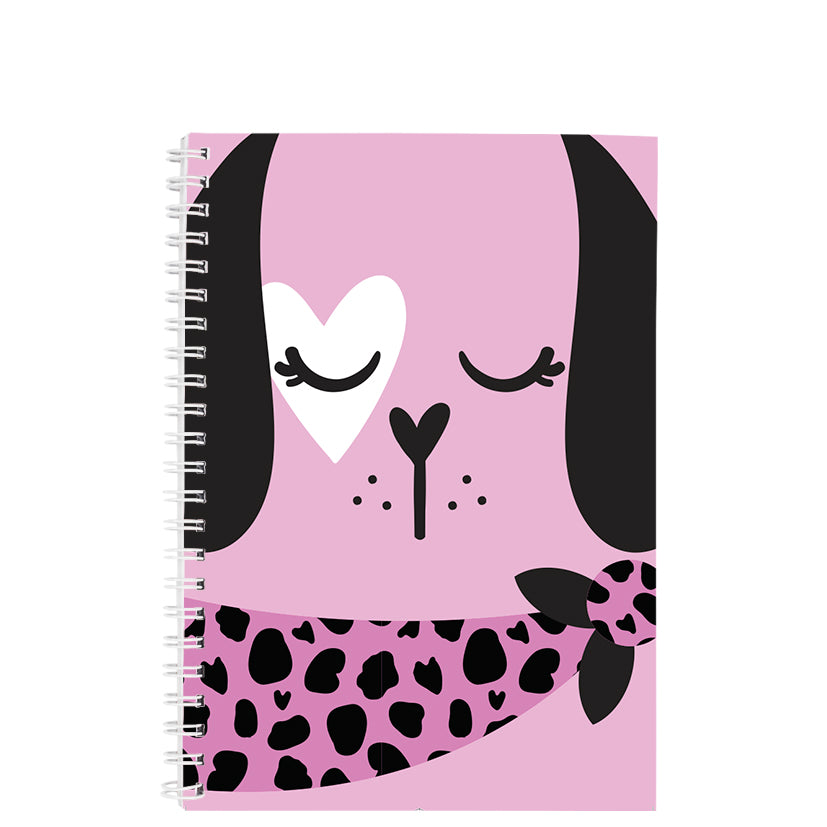 Pink Furry BF A5 Spiral Notebook