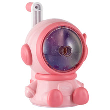 Load image into Gallery viewer, Pink Astronaut Crank It Sharpener
