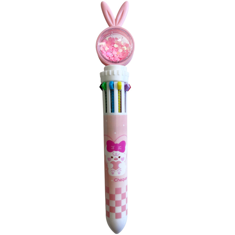 Glitter Filled Bunny Multi Pen