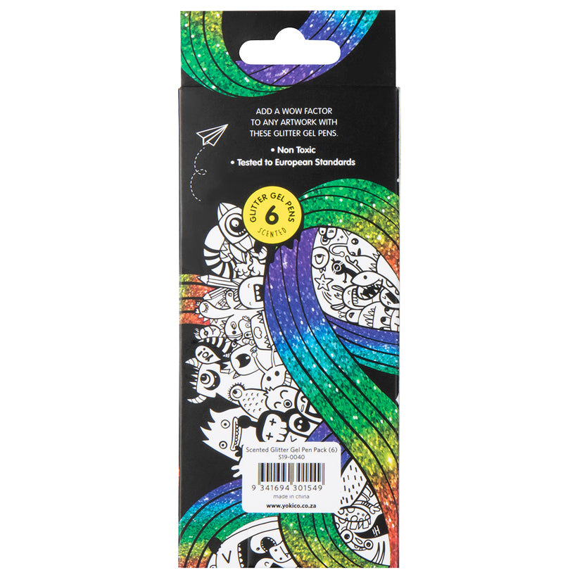 Scented Glitter Gel Pens (6 pack)