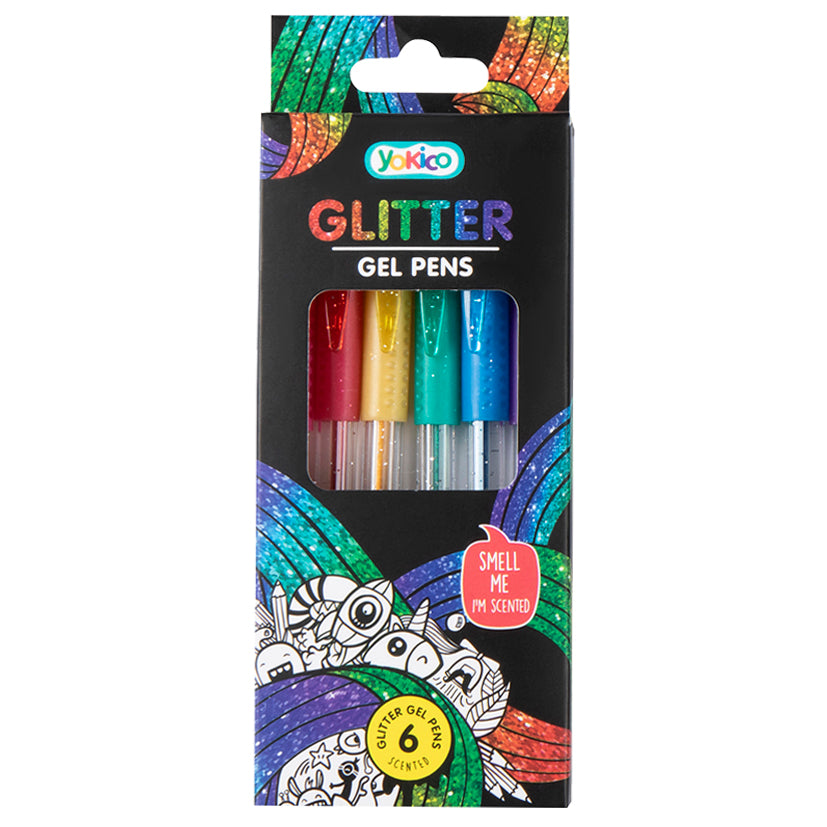 Scented Glitter Gel Pens  (6 pack)