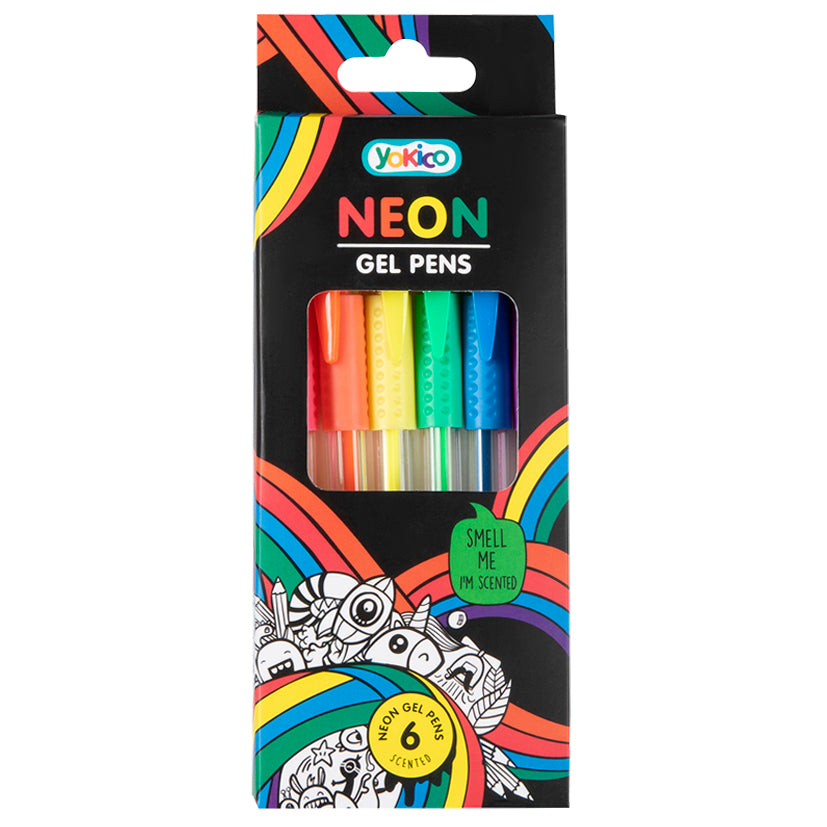 Scented Neon Gel Pens  (6 pack)