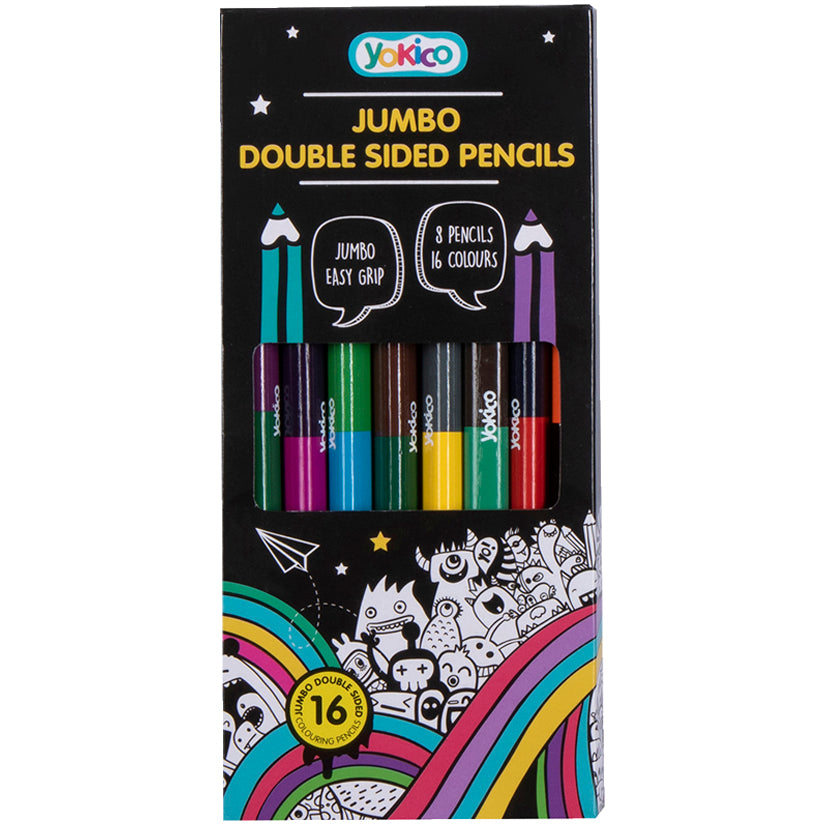Jumbo Double Sided Coloured Pencils (8 pack)