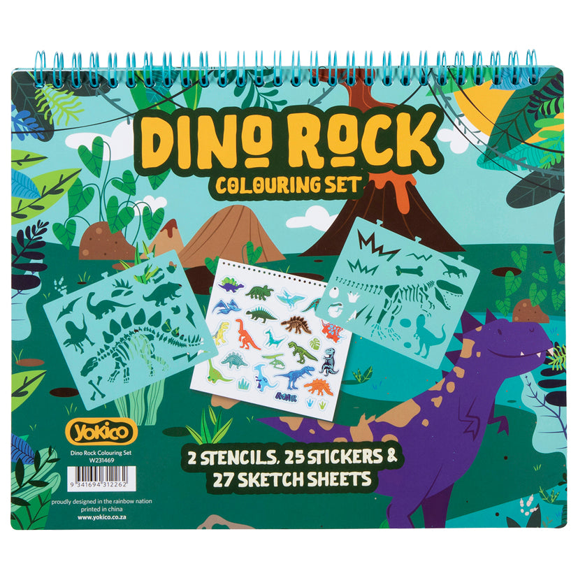 Dino Rock Colouring Set