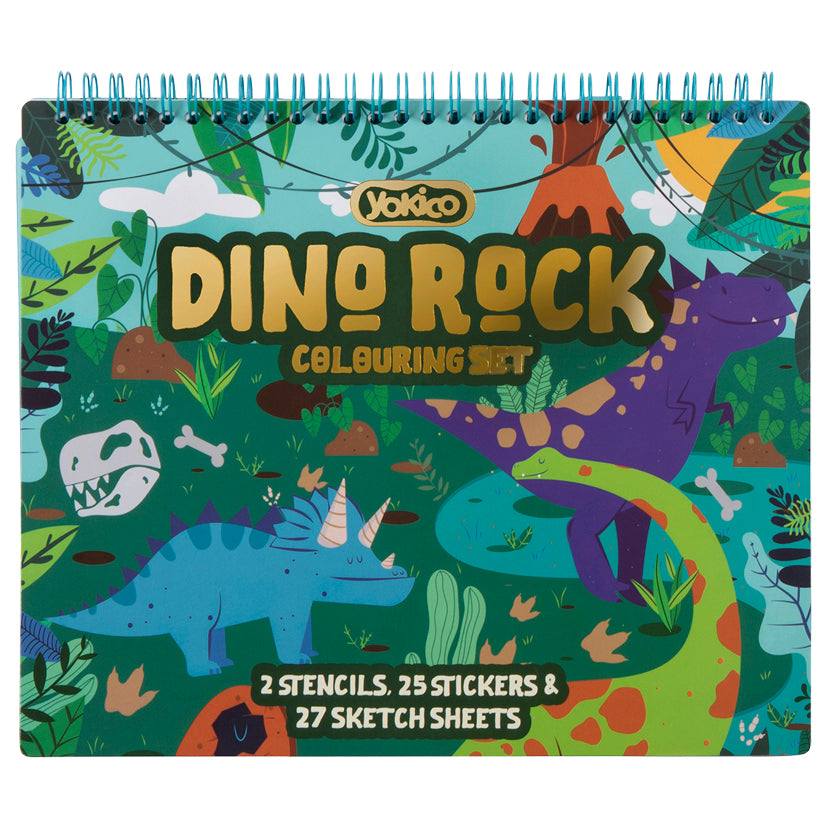 Dino Rock Colouring Set