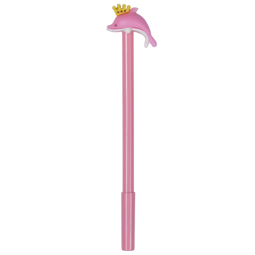 Crowned Dolphin Pen - Pink
